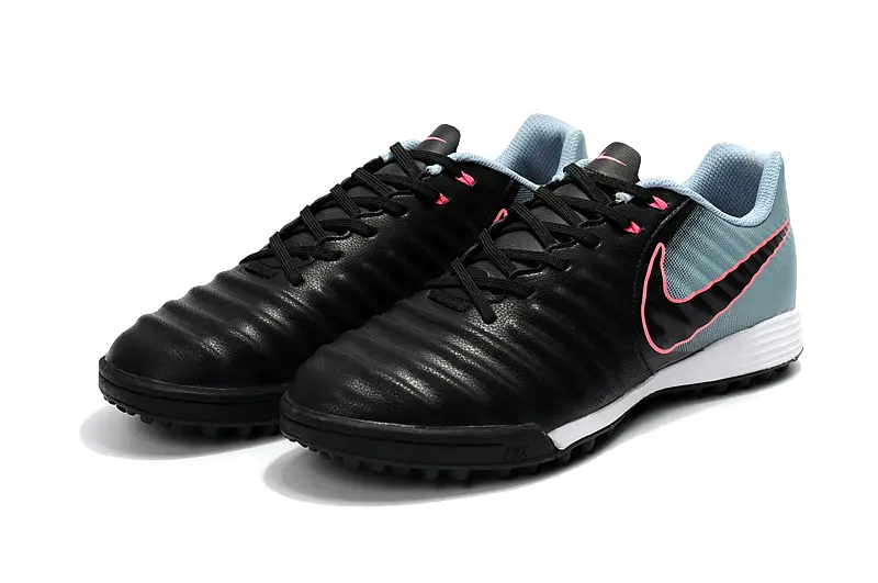 Nike Tiempo Ligera 4 TF - Black/Aqua Blue/Pink Flash