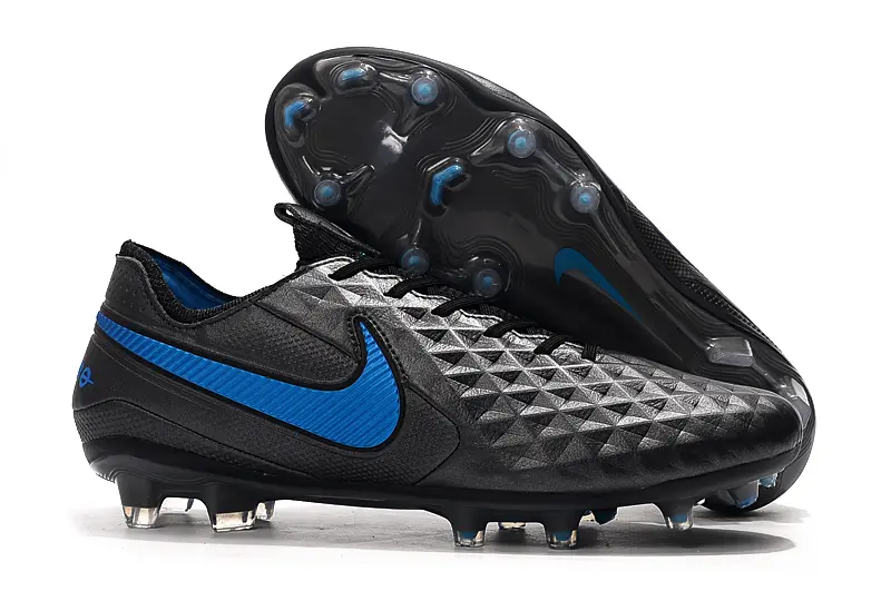 Nike Tiempo Legend 8 Elite FG - Black/Black/Photo Blue