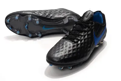 Nike Tiempo Legend 8 Elite FG - Black/Black/Photo Blue