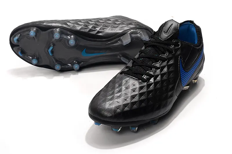 Nike Tiempo Legend 8 Elite FG - Black/Black/Photo Blue
