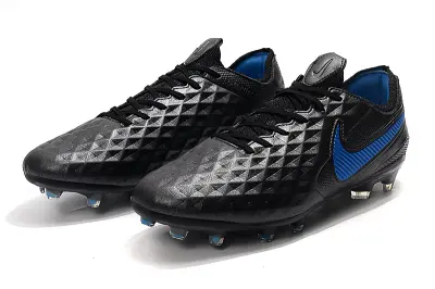 Nike Tiempo Legend 8 Elite FG - Black/Black/Photo Blue