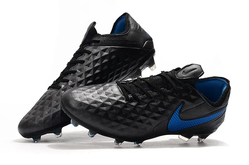 Nike Tiempo Legend 8 Elite FG - Black/Black/Photo Blue
