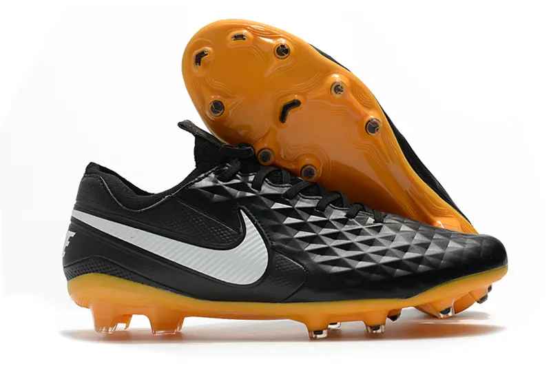 Nike Tiempo Legend 8 Elite FG - Black/Vibrant Orange/White