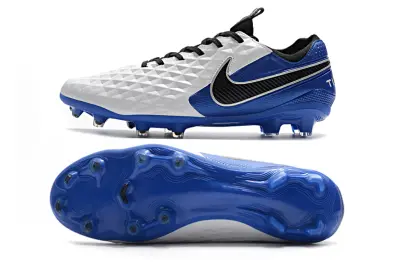 Nike Tiempo Legend 8 Elite FG - White/Royal Blue/Pearl White