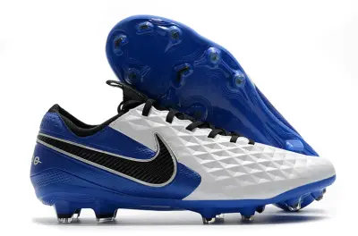Nike Tiempo Legend 8 Elite FG - White/Royal Blue/Pearl White