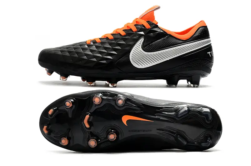 Nike Tiempo Legend 8 Elite FG - Black/Vibrant Orange/Steel Gray
