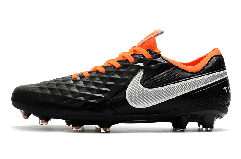 Nike Tiempo Legend 8 Elite FG - Black/Vibrant Orange/Steel Gray