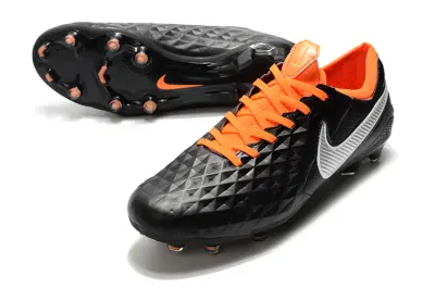Nike Tiempo Legend 8 Elite FG - Black/Vibrant Orange/Steel Gray