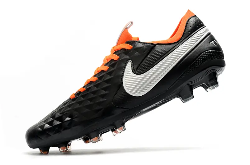 Nike Tiempo Legend 8 Elite FG - Black/Vibrant Orange/Steel Gray
