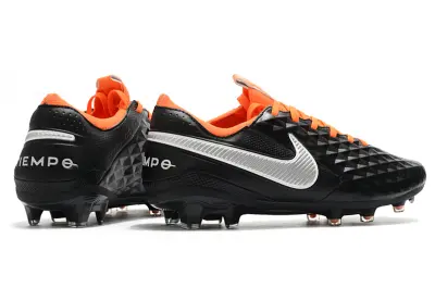 Nike Tiempo Legend 8 Elite FG - Black/Vibrant Orange/Steel Gray