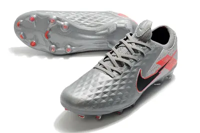 Nike Tiempo Legend 8 Elite FG - Gray/Electric Red/Black