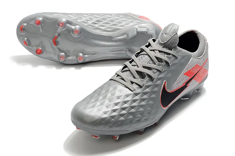 Nike Tiempo Legend 8 Elite FG - Gray/Electric Red/Black