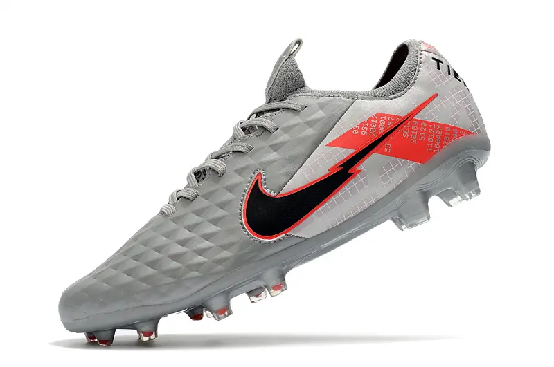 Nike Tiempo Legend 8 Elite FG - Gray/Electric Red/Black