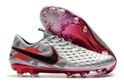 Nike Tiempo Legend 8 Elite FG - Grey/Crimson Red/Jet Black