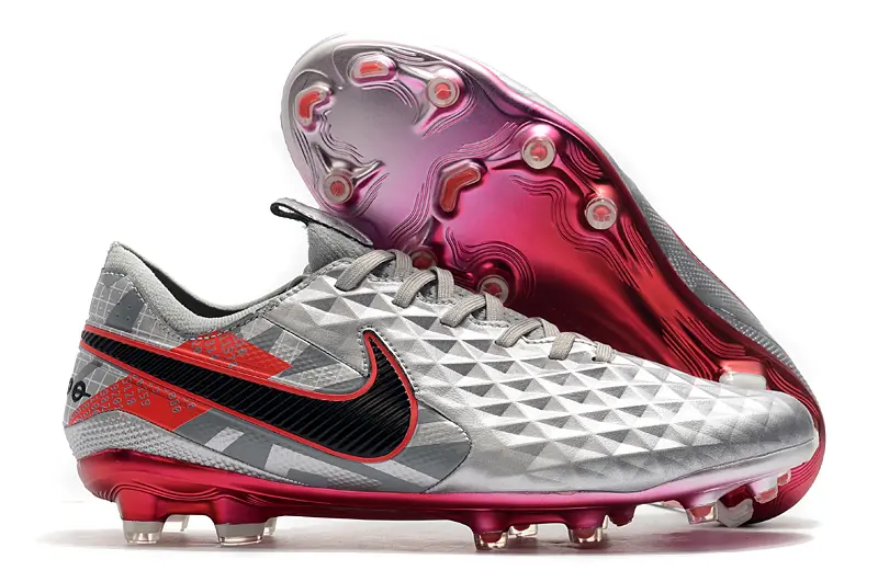 Nike Tiempo Legend 8 Elite FG - Grey/Crimson Red/Jet Black