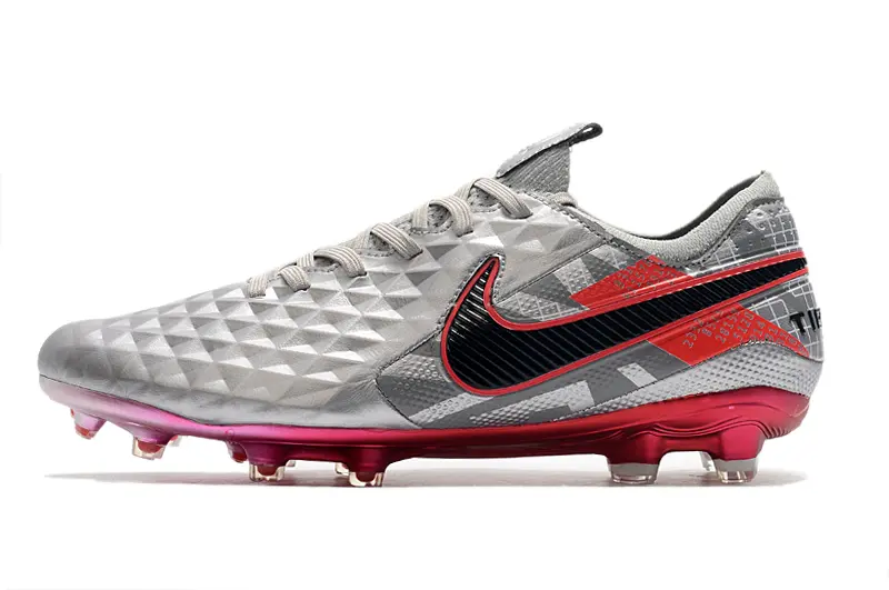 Nike Tiempo Legend 8 Elite FG - Grey/Crimson Red/Jet Black