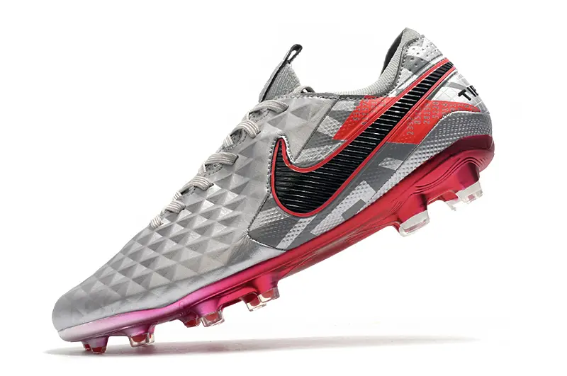 Nike Tiempo Legend 8 Elite FG - Grey/Crimson Red/Jet Black