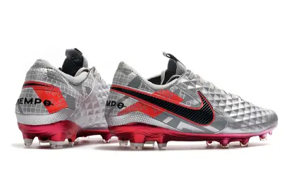 Nike Tiempo Legend 8 Elite FG - Grey/Crimson Red/Jet Black