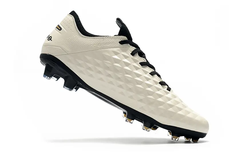 Nike Tiempo Legend 8 Elite FG - White/Golden Accent/Black Trim
