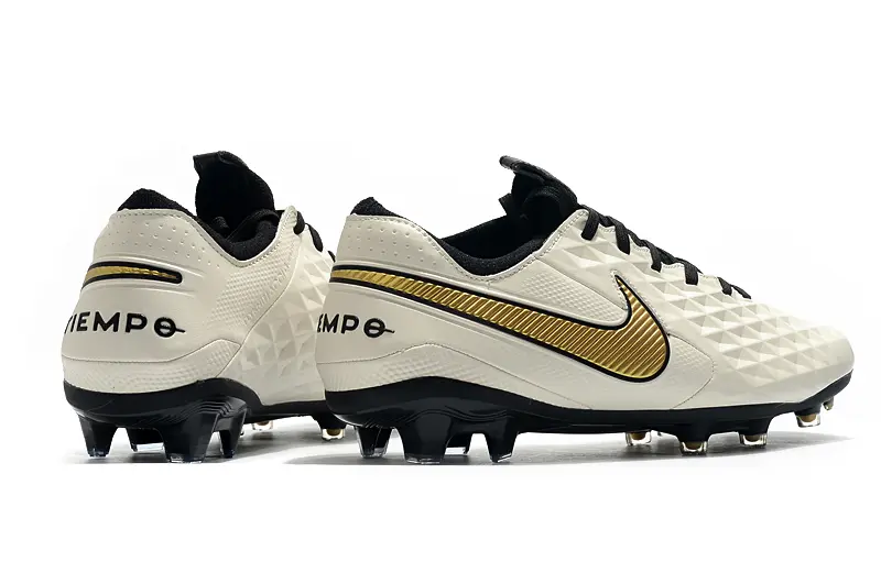 Nike Tiempo Legend 8 Elite FG - White/Golden Accent/Black Trim