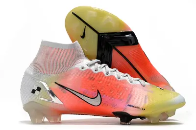 Nike Mercurial Superfly 8 Elite Mds FG - White/Sunset Orange/Voltage Yellow