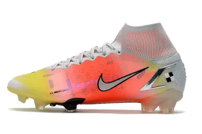 Nike Mercurial Superfly 8 Elite Mds FG - White/Sunset Orange/Voltage Yellow