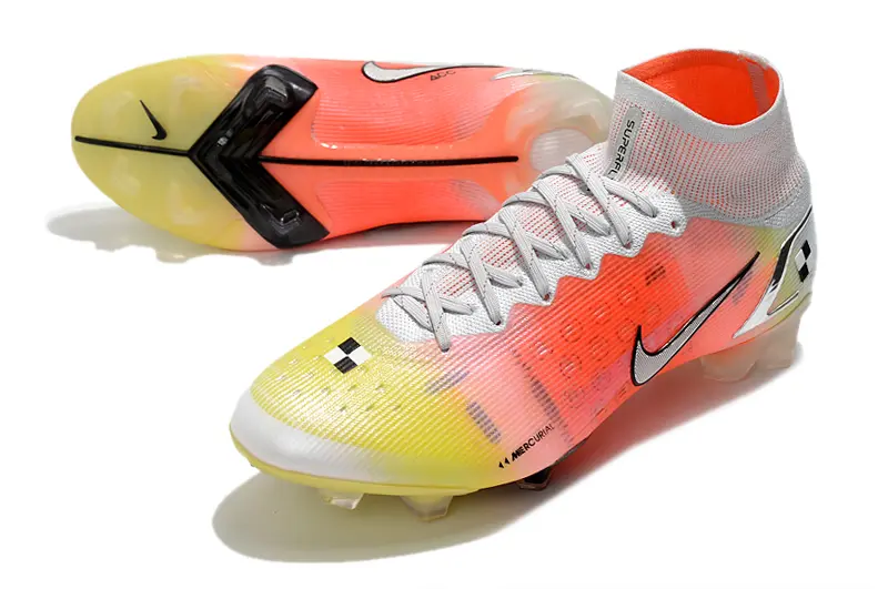 Nike Mercurial Superfly 8 Elite Mds FG - White/Sunset Orange/Voltage Yellow