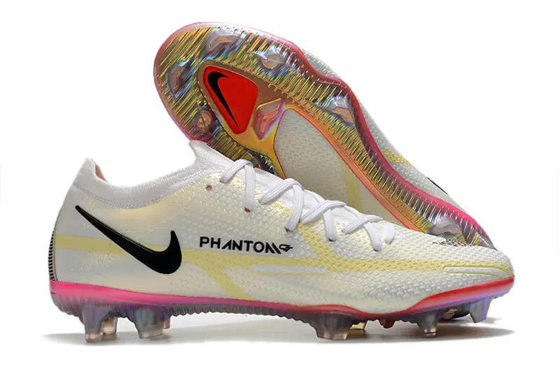 Nike Phantom GT 2 Elite FG - White/Neon Yellow/Rose Pink