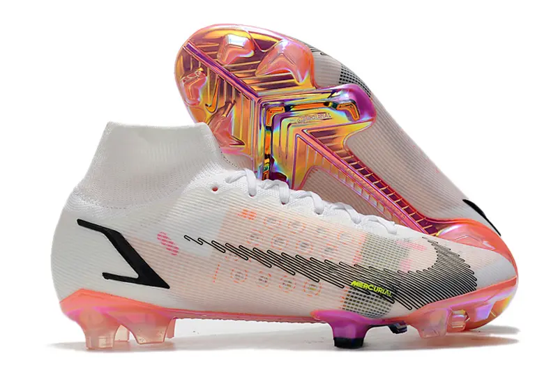 Nike Mercurial Superfly 8 Elite FG - White/Iridescent Pink/Black