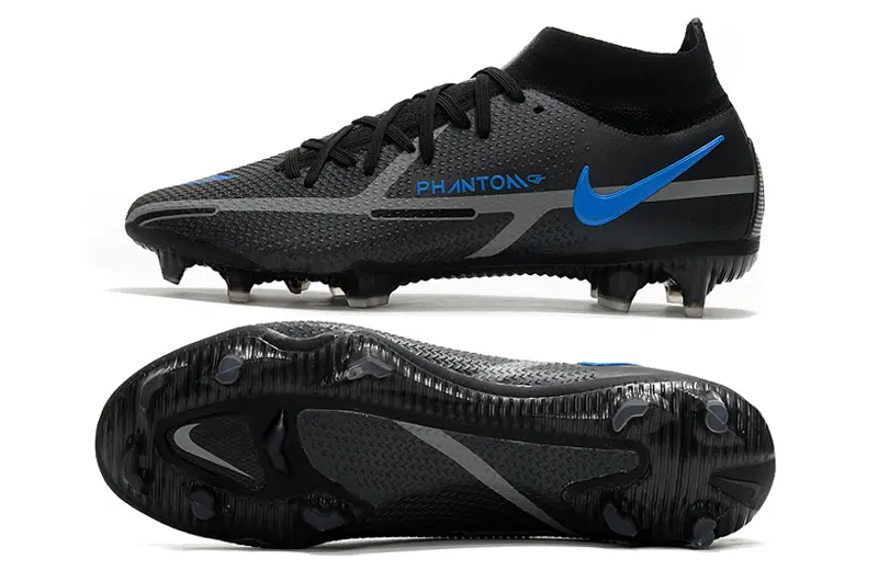 Nike Phantom GT 2 Elite DF FG - Black/Electric Blue/Charcoal Gray