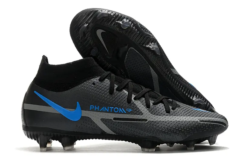 Nike Phantom GT 2 Elite DF FG - Black/Electric Blue/Charcoal Gray