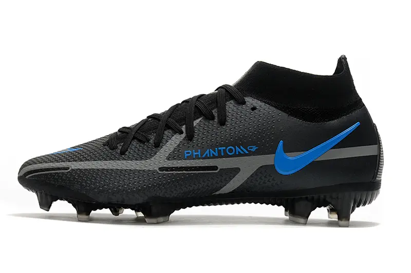 Nike Phantom GT 2 Elite DF FG - Black/Electric Blue/Charcoal Gray