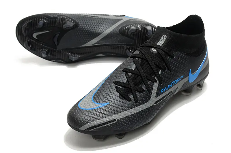 Nike Phantom GT 2 Elite DF FG - Black/Electric Blue/Charcoal Gray
