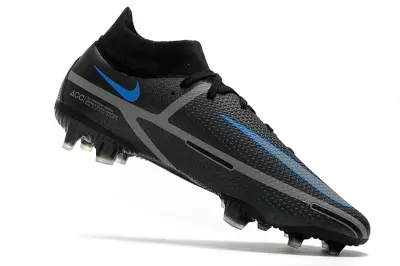 Nike Phantom GT 2 Elite DF FG - Black/Electric Blue/Charcoal Gray