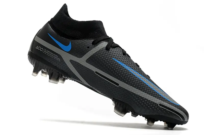 Nike Phantom GT 2 Elite DF FG - Black/Electric Blue/Charcoal Gray