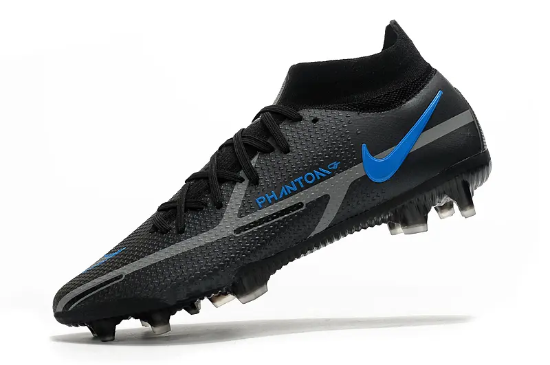 Nike Phantom GT 2 Elite DF FG - Black/Electric Blue/Charcoal Gray