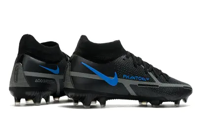Nike Phantom GT 2 Elite DF FG - Black/Electric Blue/Charcoal Gray