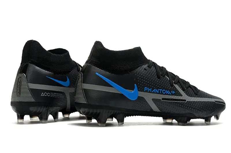 Nike Phantom GT 2 Elite DF FG - Black/Electric Blue/Charcoal Gray