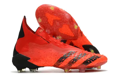 Adidas Predator Freak+ Laceless FG - Red/Flame Red/Stealth Black