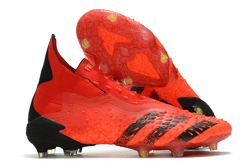 Adidas Predator Freak+ Laceless FG - Red/Flame Red/Stealth Black