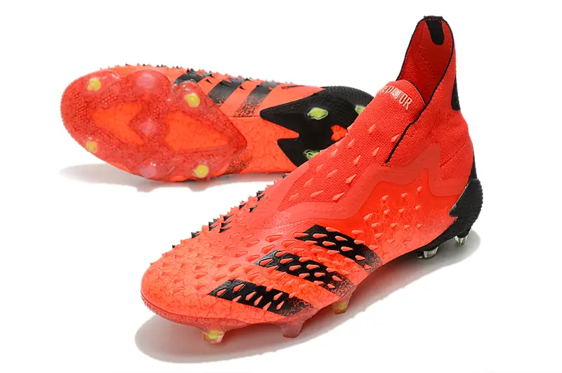 Adidas Predator Freak+ Laceless FG - Red/Flame Red/Stealth Black
