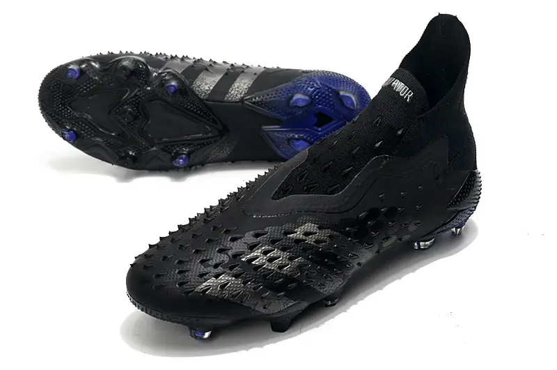 Adidas Predator Freak+ Laceless FG - Black/Midnight Black/Deep Blue