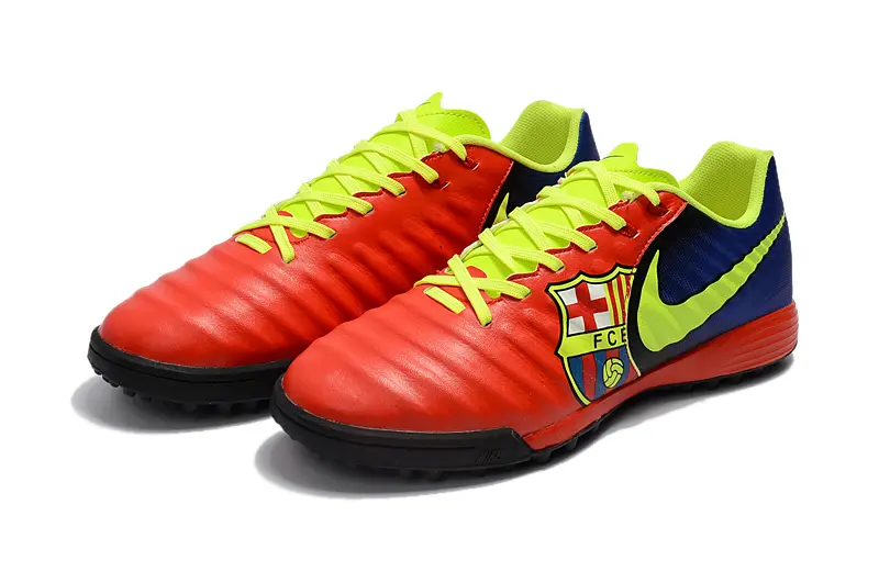 Nike Tiempo Ligera 4 TF - Red/Neon Yellow/Navy Blue
