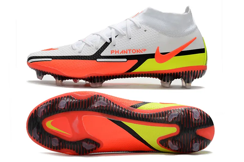 Nike Phantom GT 2 Elite DF FG - White/Vibrant Orange/Neon Yellow