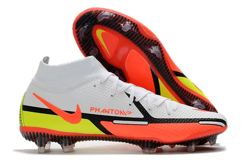 Nike Phantom GT 2 Elite DF FG - White/Vibrant Orange/Neon Yellow
