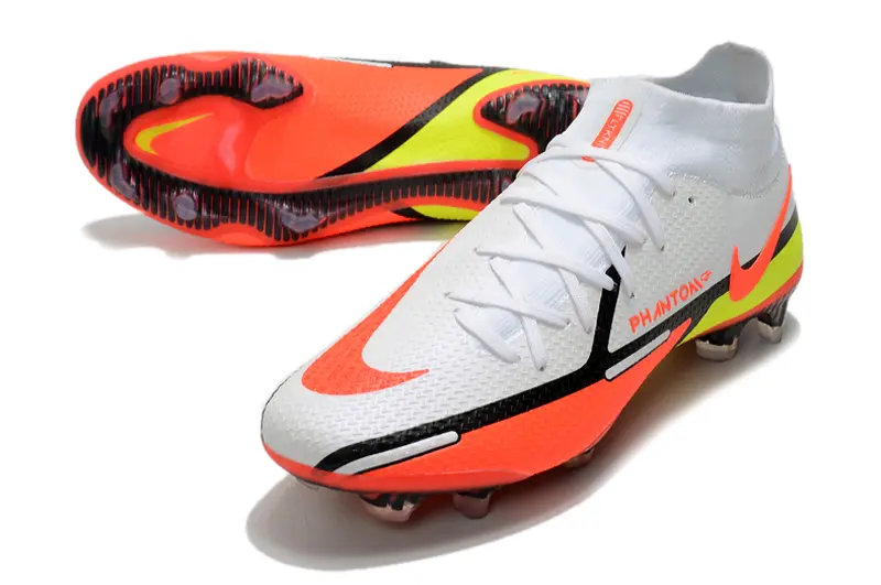 Nike Phantom GT 2 Elite DF FG - White/Vibrant Orange/Neon Yellow