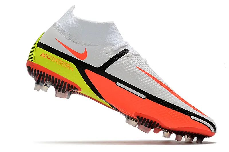 Nike Phantom GT 2 Elite DF FG - White/Vibrant Orange/Neon Yellow