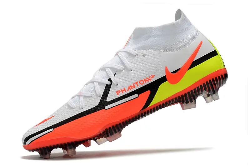Nike Phantom GT 2 Elite DF FG - White/Vibrant Orange/Neon Yellow