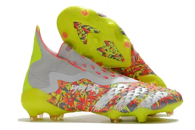 Adidas Predator Freak+ Laceless FG - Gray/Neon Yellow/Fusion Orange