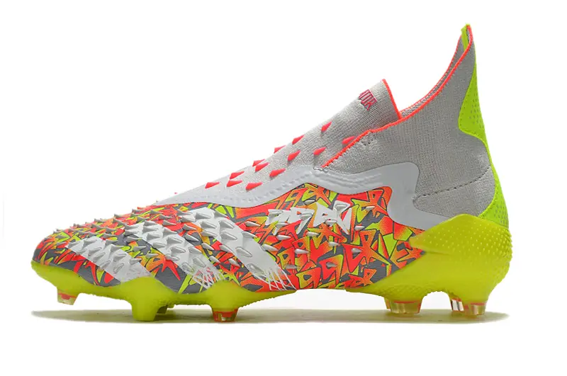 Adidas Predator Freak+ Laceless FG - Gray/Neon Yellow/Fusion Orange